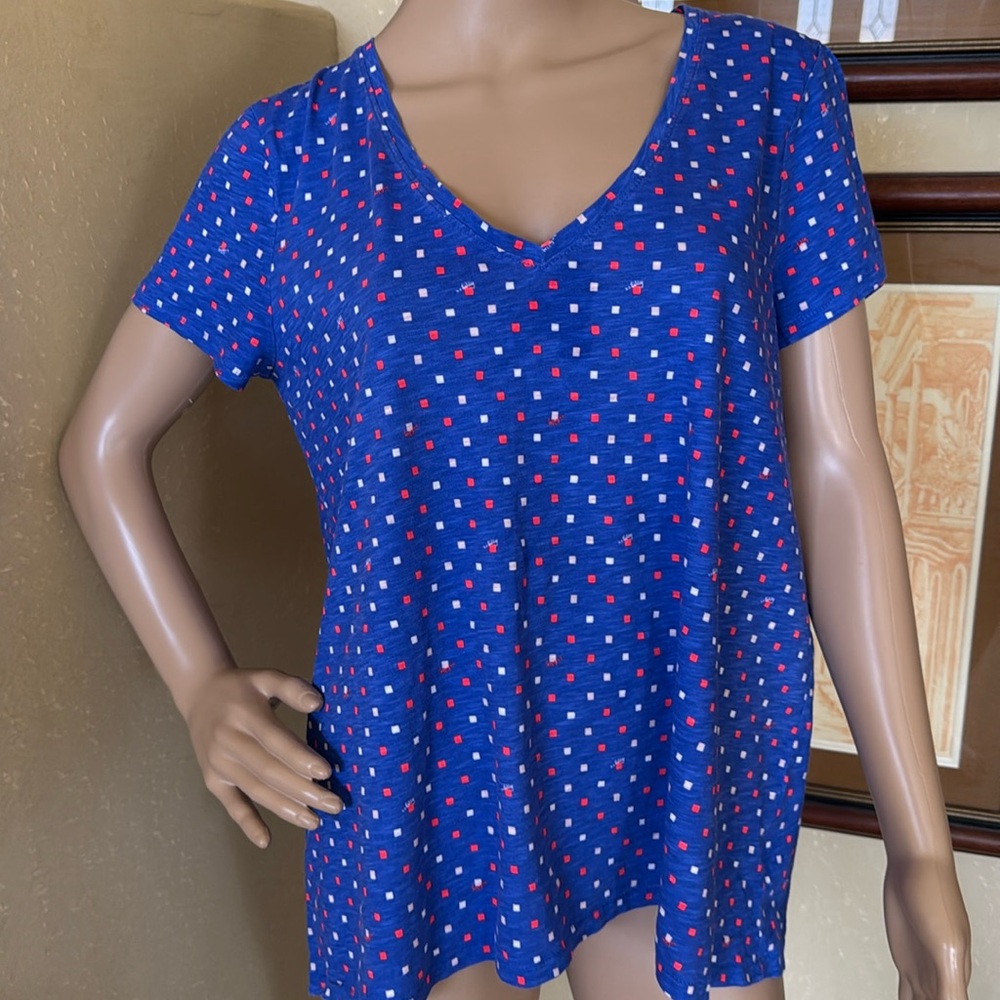 Lilly Pulitzer Women’s Royal Blue Cotton Knit Top sz L